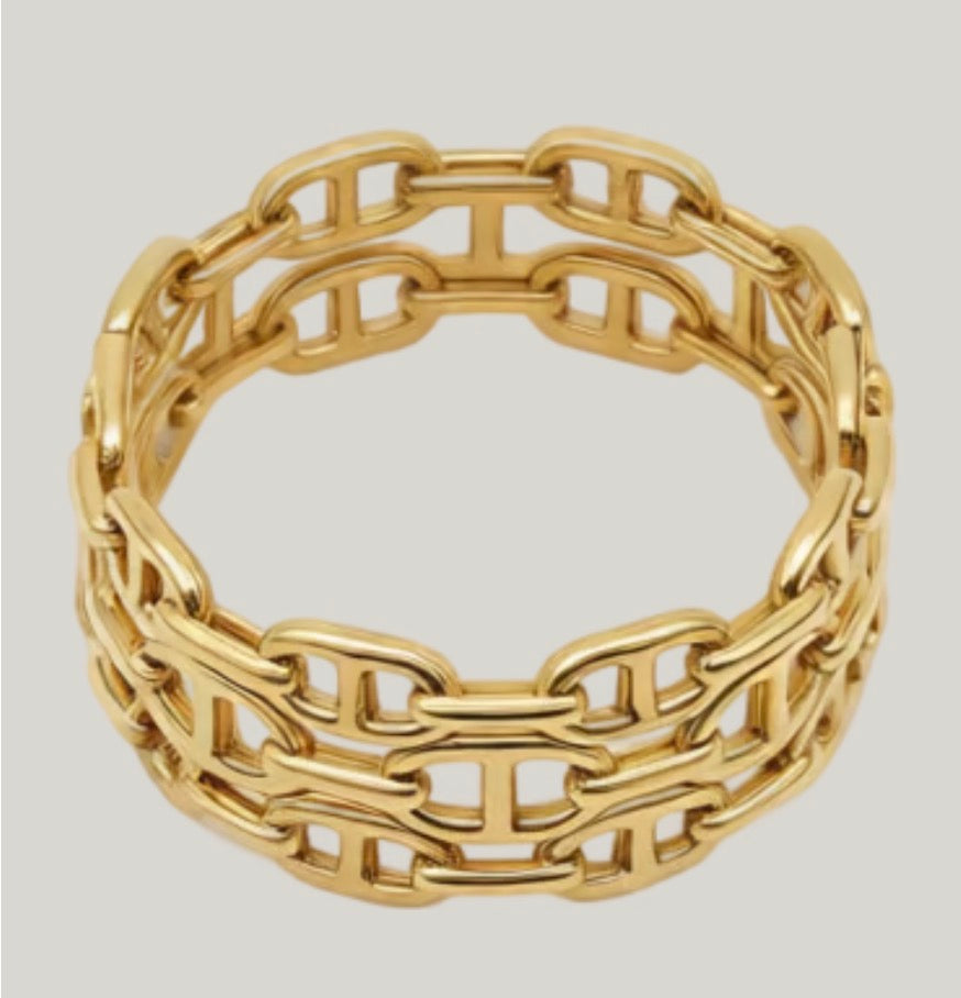 Bague couleur or acier inoxydable