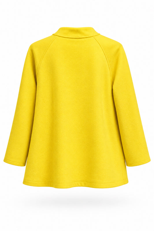 Veste bomber jaune soleil zippée à coupe fluide
