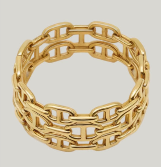 Bague couleur or acier inoxydable